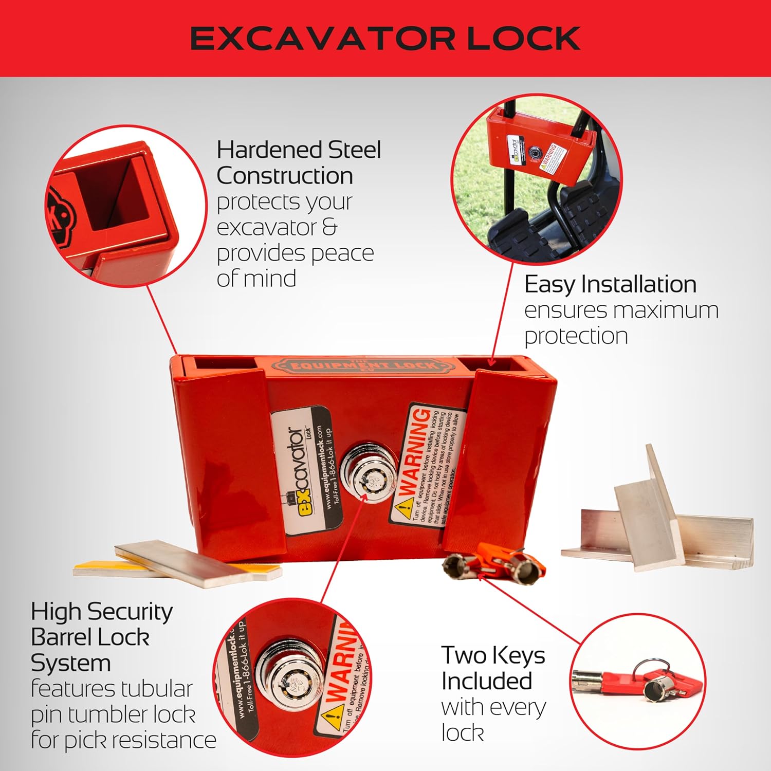 ロックフィールドイクイップメント　LOCKFIELD EQUIPME Excavator Lock | Construction Equipment | The Equipment Lock Co